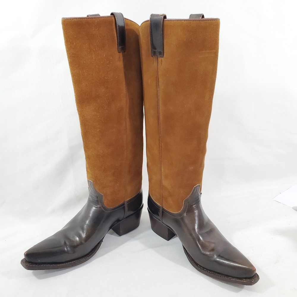 Vtg FRYE Womens Brown Suede Leather Riding Boots - Picture 12 of 12